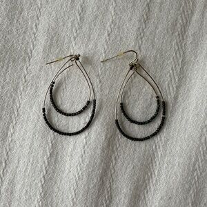 Francesca’s Dark Gray Beaded Earrings